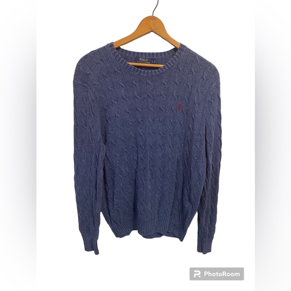 Polo Ralph Lauren Other - Polo Ralph Lauren Mens Jumper‎ Sweater Cable Knitwear Blue Navy Size Large